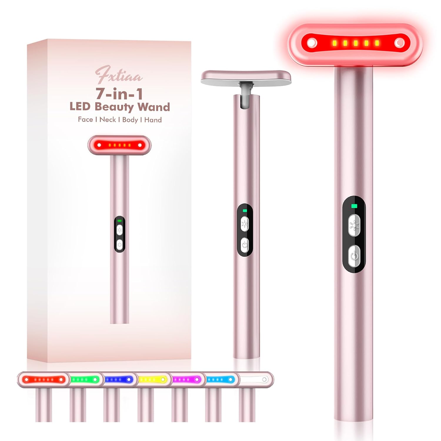 Facial Red Light Therapy, 7 in 1 LED Light Therapy Eye Device for Home Skin Care Red Light Massager Rejuvenating Lights