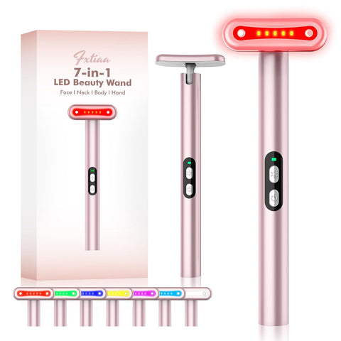 Facial Red Light Therapy, 7 in 1 LED Light Therapy Eye Device for Home Skin Care Red Light Massager Rejuvenating Lights