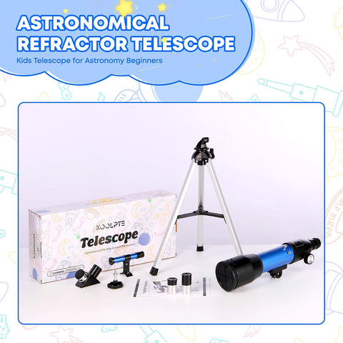 Kids Telescope, 50mm Aperture 360mm Refractor Telescope with Tabletop Tripod and Two Eyepieces, Perfect for Astronomy Beginners, for Kid 6 to 18 Years Old, Exclusive Kids Toy Gift