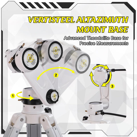 Telescope 90mm Aperture 900mm - High Precision Adjustment Vertisteel Mount Base, Magnification 45-450x, Wireless Remote, Phone Adapter - Ideal for Astronomy Enthusiasts and Beginners (Black)