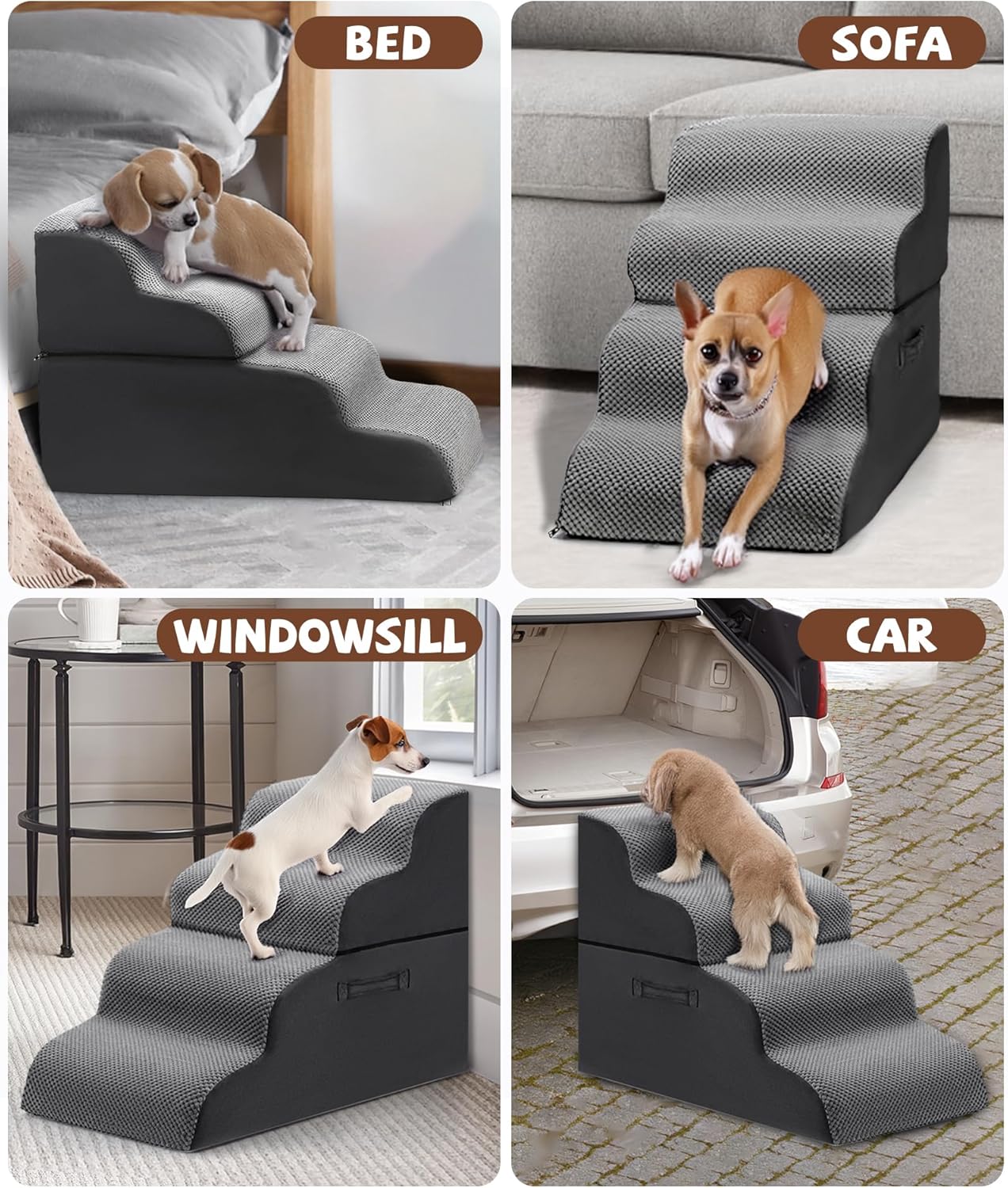 4-Tiers Dog Stairs for Small Pets