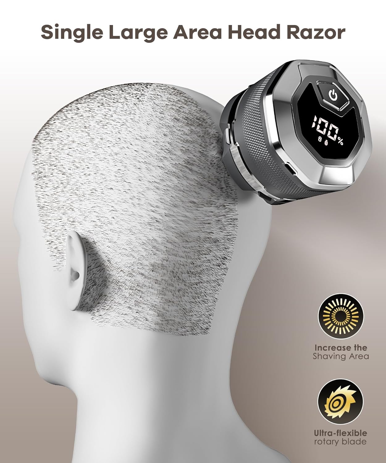 Gray Travel Head Shavers for Bald Men