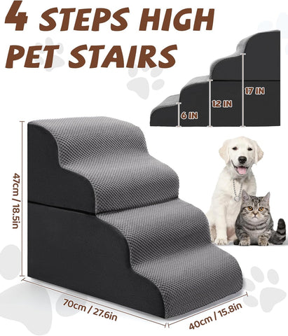 4-Tiers Dog Stairs for Small Pets