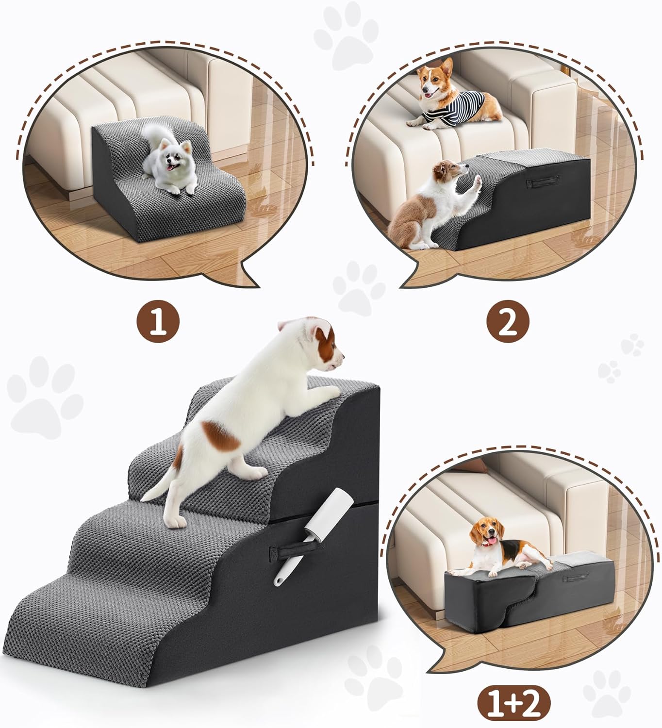 4-Tiers Dog Stairs for Small Pets