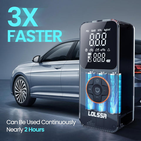 Tire Inflator Portable Air Compressor-Air Pump 20000mAh & 150PSI Rechargeable Power Tool for Car, Motorcycle, Bicycle, Sphere Vehicle with Pressure Gauge, Dual Purpose