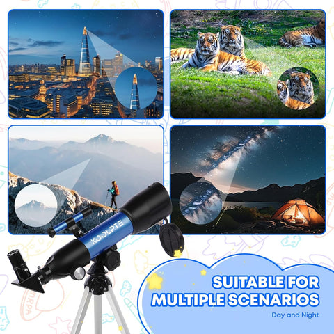 Kids Telescope, 50mm Aperture 360mm Refractor Telescope with Tabletop Tripod and Two Eyepieces, Perfect for Astronomy Beginners, for Kid 6 to 18 Years Old, Exclusive Kids Toy Gift