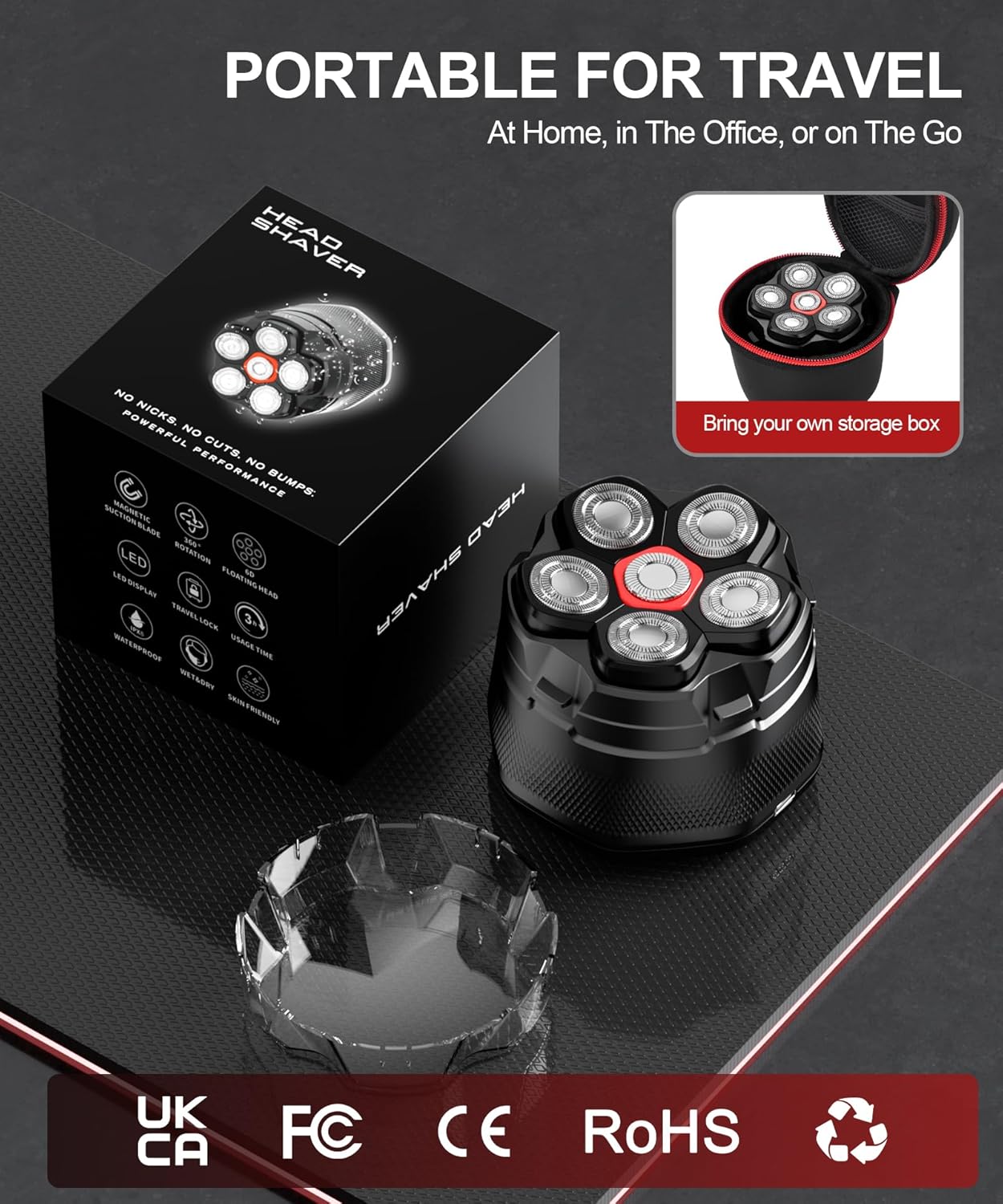 Head Shavers for Bald Men 10000 RPM High Speed 6D