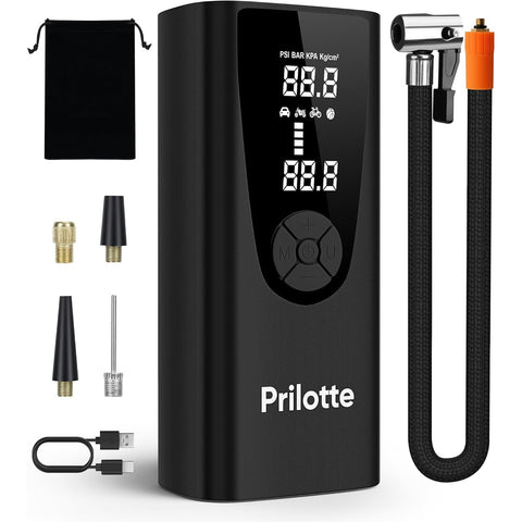 150 PSI Portable Air Compressor-Upgraded 20000 mAh Air Pump (For Car) Electric Tire Inflator-With Pressure Gauge,Emergency Light (For Motor,Bike,Ball Car)
