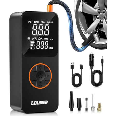 Tire Inflator Portable Air Compressor-Air Pump 20000mAh & 150PSI Rechargeable Power Tool for Car, Motorcycle, Bicycle, Sphere Vehicle with Pressure Gauge, Dual Purpose